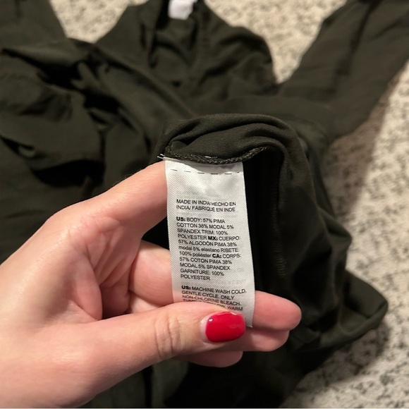 Chico’s Dark Green Touch of Cool Hardware Tunic Size XL - Picture 9 of 13